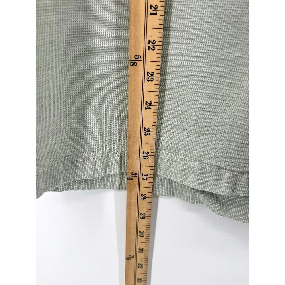 J.crew Men's Short Sleeve Gauze Camp Shirt Size M Button Down Green Gray